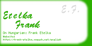 etelka frank business card